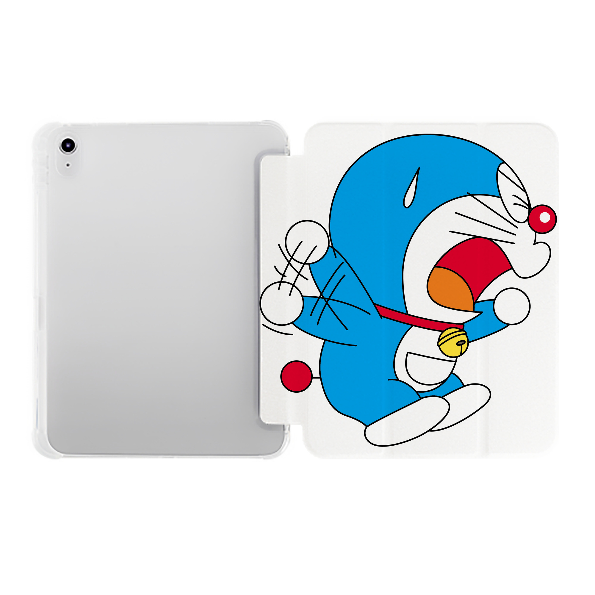 （画像用） ドラえもん Doraemon IPad ケース ペン収納付き 三つ折りスタンド PUレザー×シリコン 対応機種9.5/10.5/10.9インチ